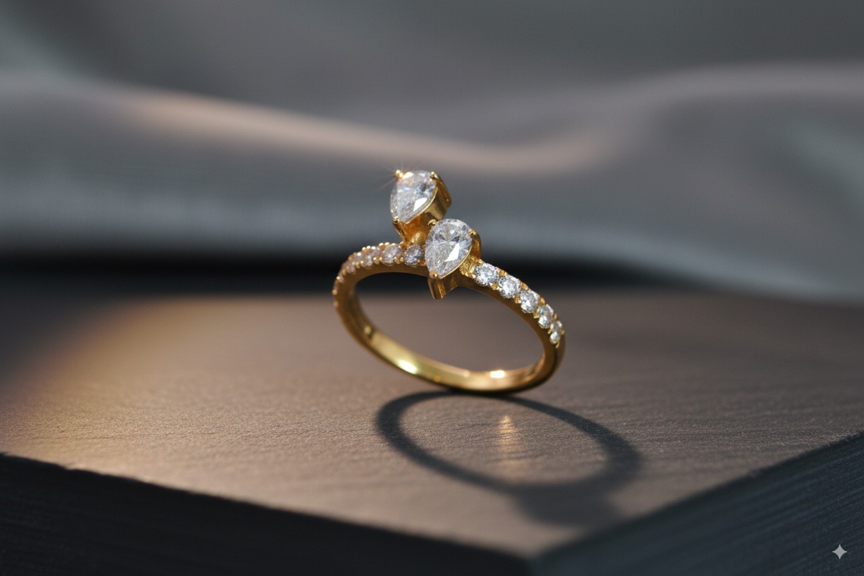 Custom diamond ring — sketch to reality