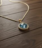 Topaz Halo Charm